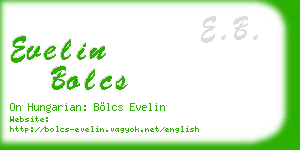 evelin bolcs business card